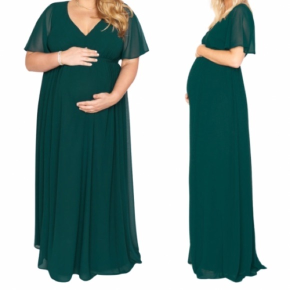 NWT! $188 SHOW ME YOUR MUMU Emily Maxi Dress Bridesmaid Emerald Green SZ 1X - Picture 7 of 10